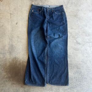 Anchor Blue Baggy 34 32 dark wash jeans mEns